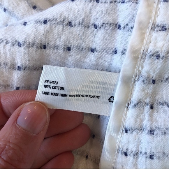 Gap Academy Blazer white blue striped double lawn cotton 10 - Picture 8 of 13